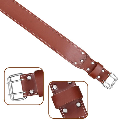 Leather tool belt for men grain leather work belts | 3 inch leather tool belt multipurpose along with foam padded tool belt (size 34" to 49" inch